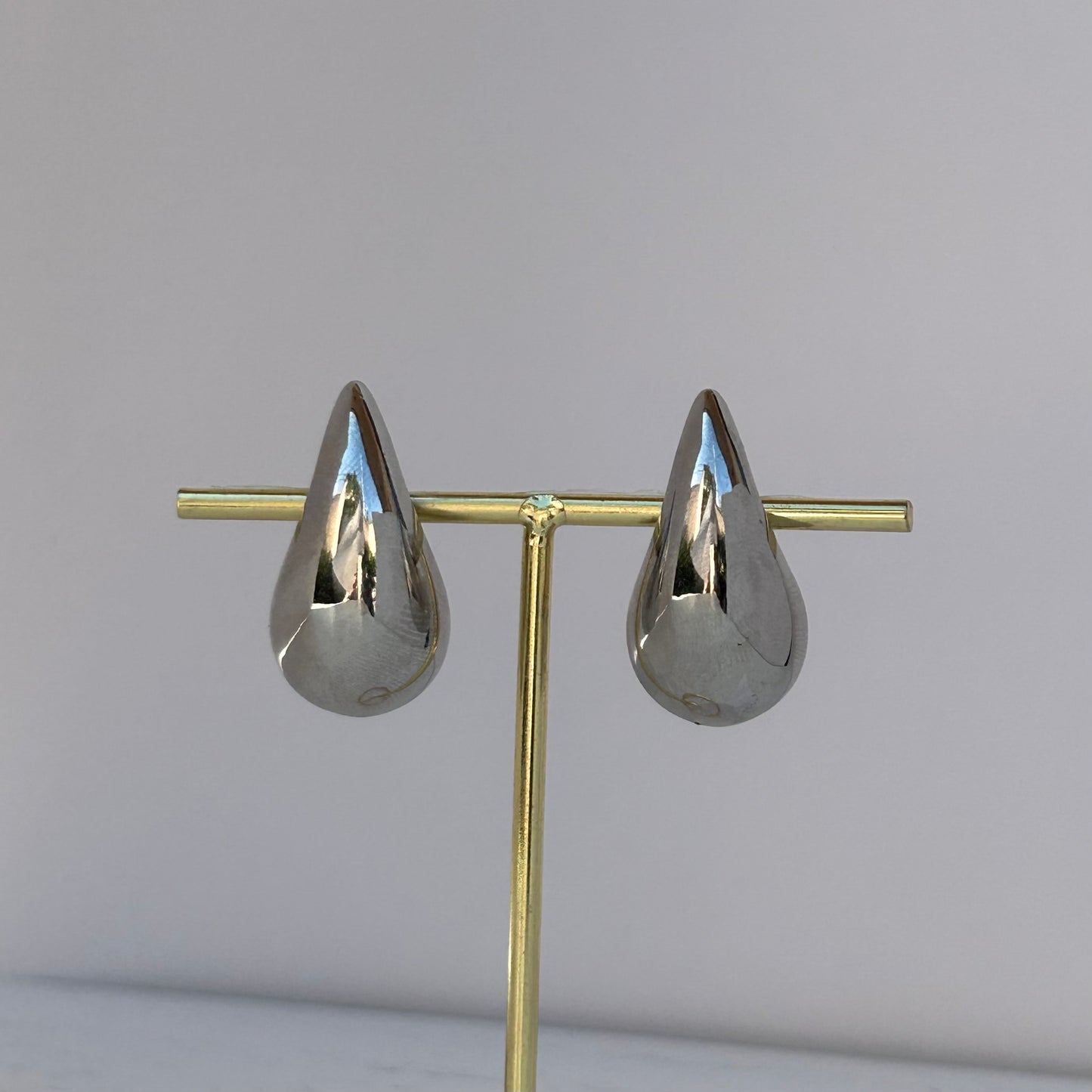DROP EARRINGS GRANDES PLATEADO
